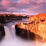 Aldeyjarfoss - večerní duha